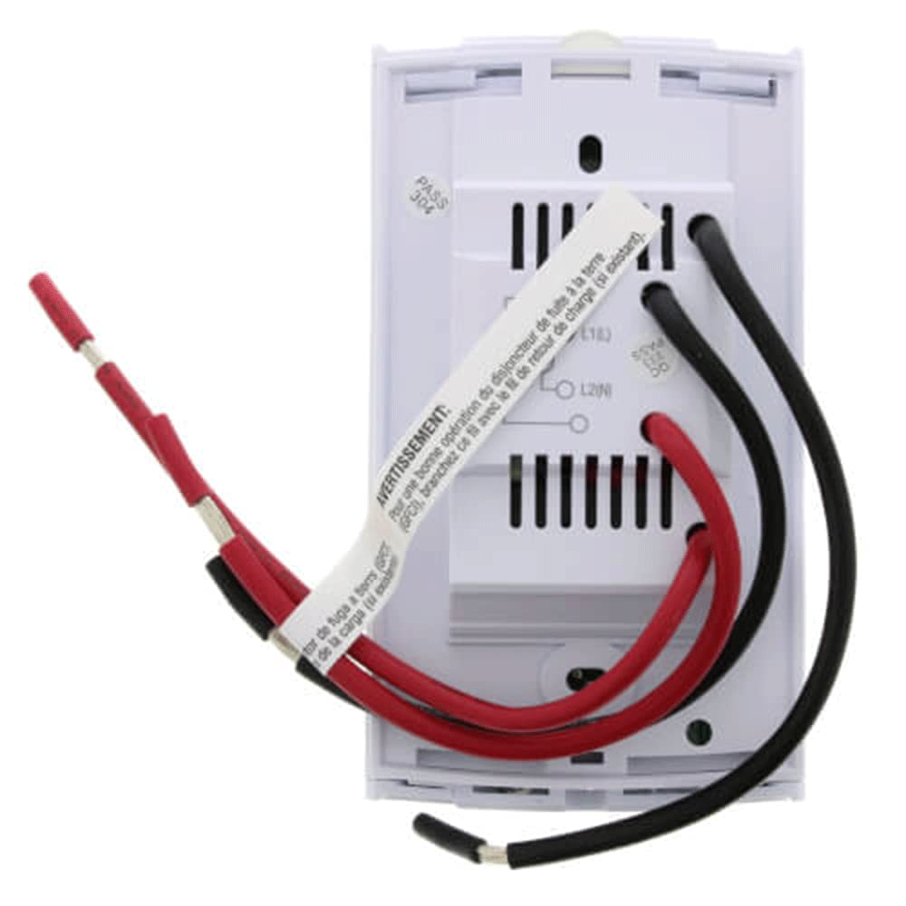 Honeywell TH115-AF-GA radiant thermostat installation view highlighting floor sensor and GFCI features.