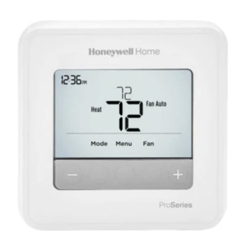 Honeywell TH4210U2002 Pro front view with easy push-button controls