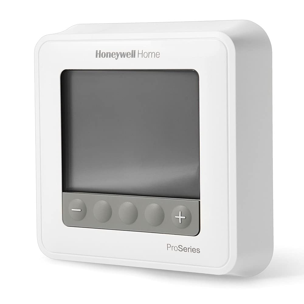 Honeywell TH6100AF2004 back view showing wiring access for reliable installation.