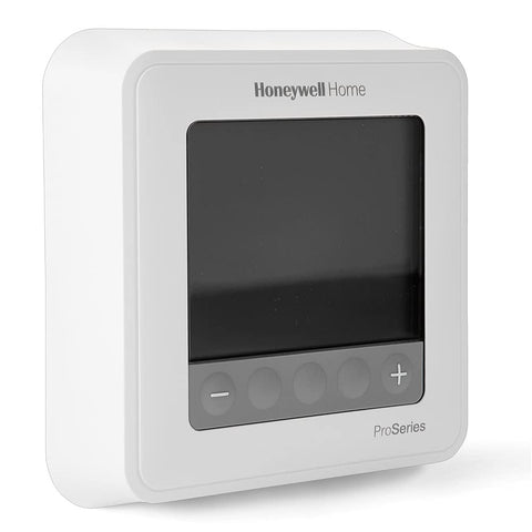 Honeywell TH6100AF2004 display and controls for precise ambient or floor temperature adjustments.