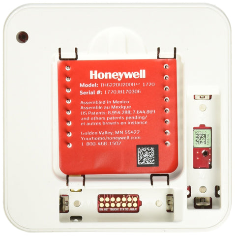 Brand Honeywell TH6220U2000/U T6 Pro thermostat mounted on wall for easy room control.