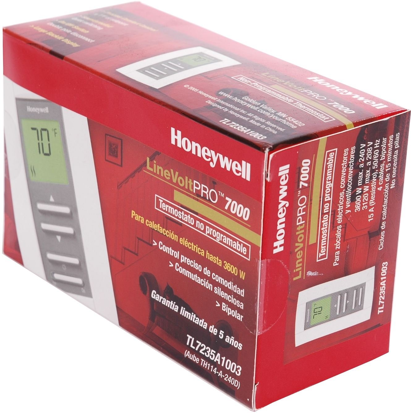 Honeywell TL7235A1003 back view highlights sturdy housing and mounting points