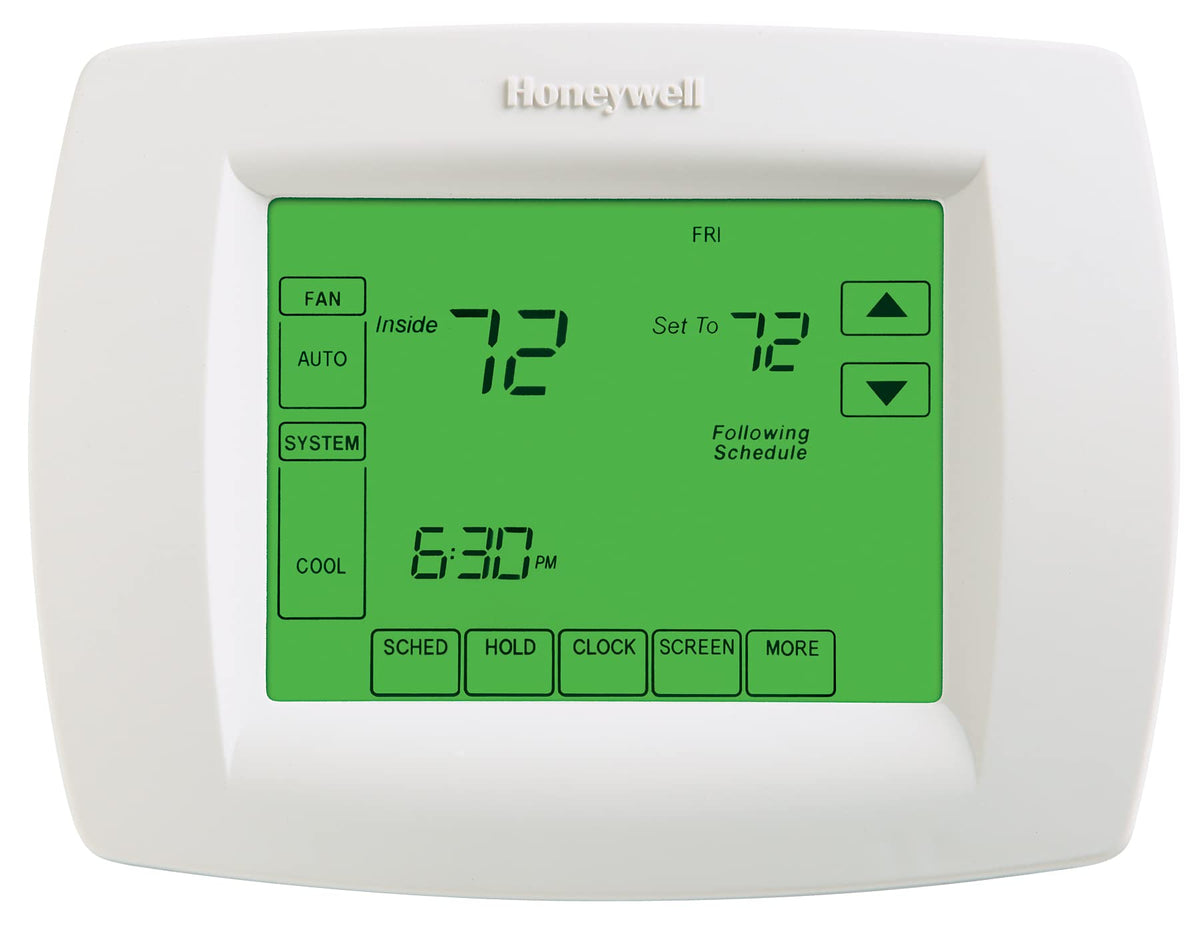 Honeywell Vision Pro 8000 digital thermostat display for easy temperature control.
