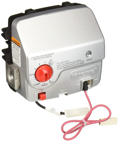 Honeywell water valve standing pilot with piezo, 2-inch spud for reliable ignition and control.
