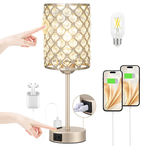 Hong-in Champagne Gold Lamp easy installation for quick setup