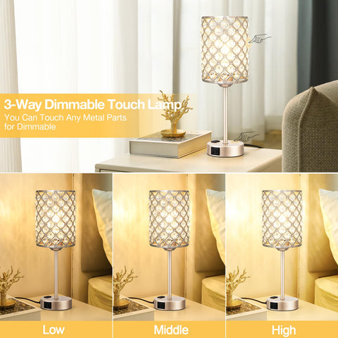 Hong-in Champagne Gold Lamp USB-C port for convenient device charging