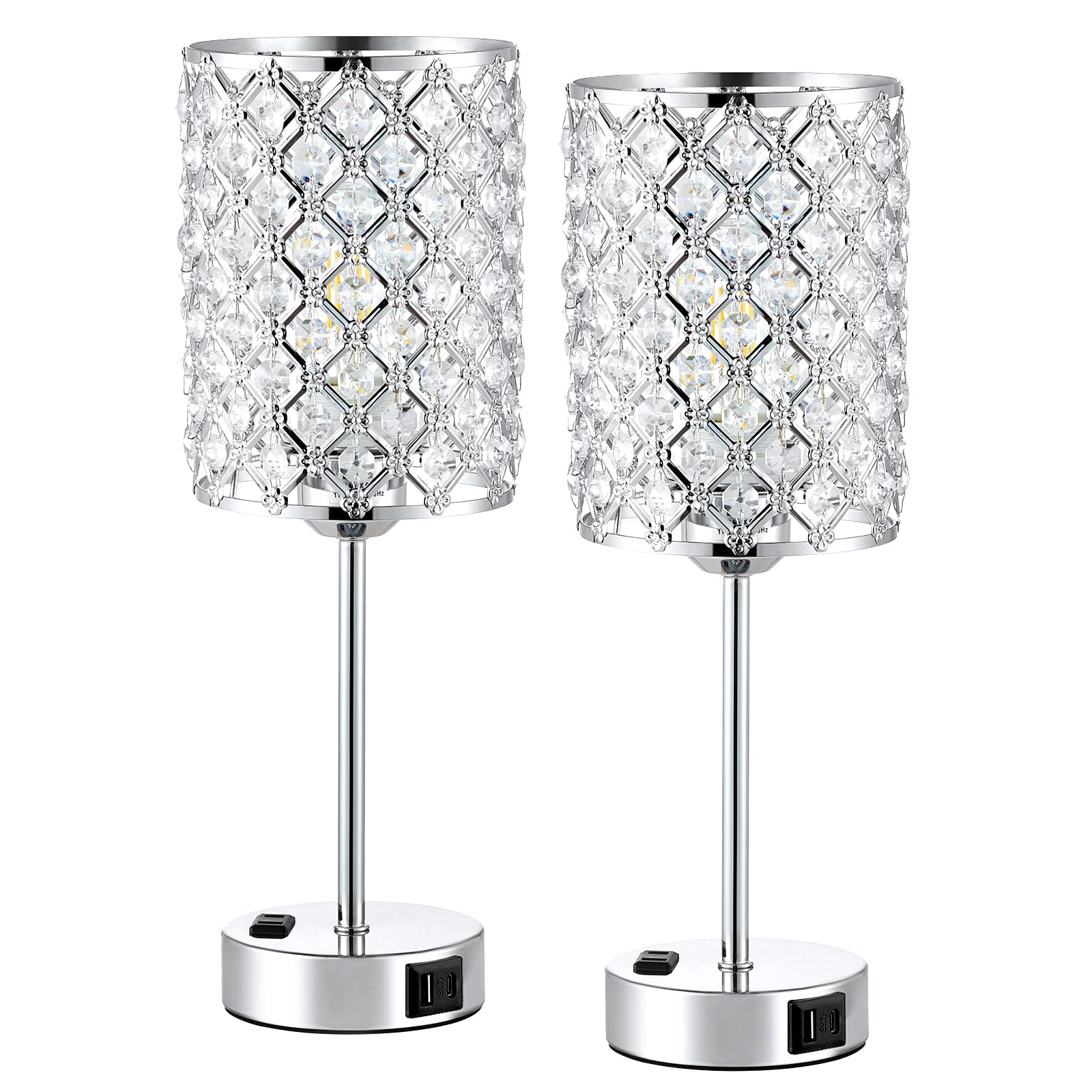 Hong-in nightstand lamps pair enhances decor and function