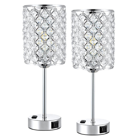 Hong-in nightstand lamps pair enhances decor and function