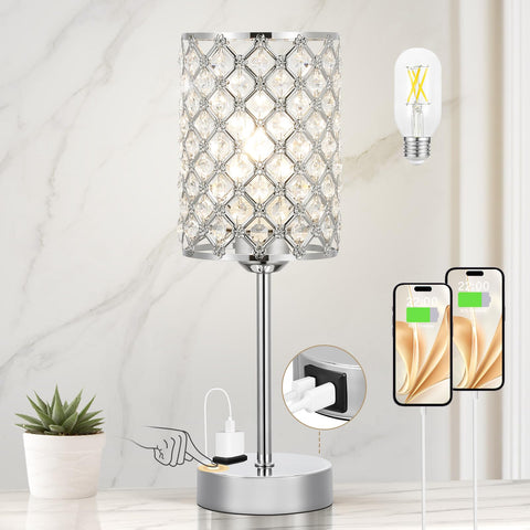 Hong-in crystal table lamp with rainbow refraction when off for stylish ambience