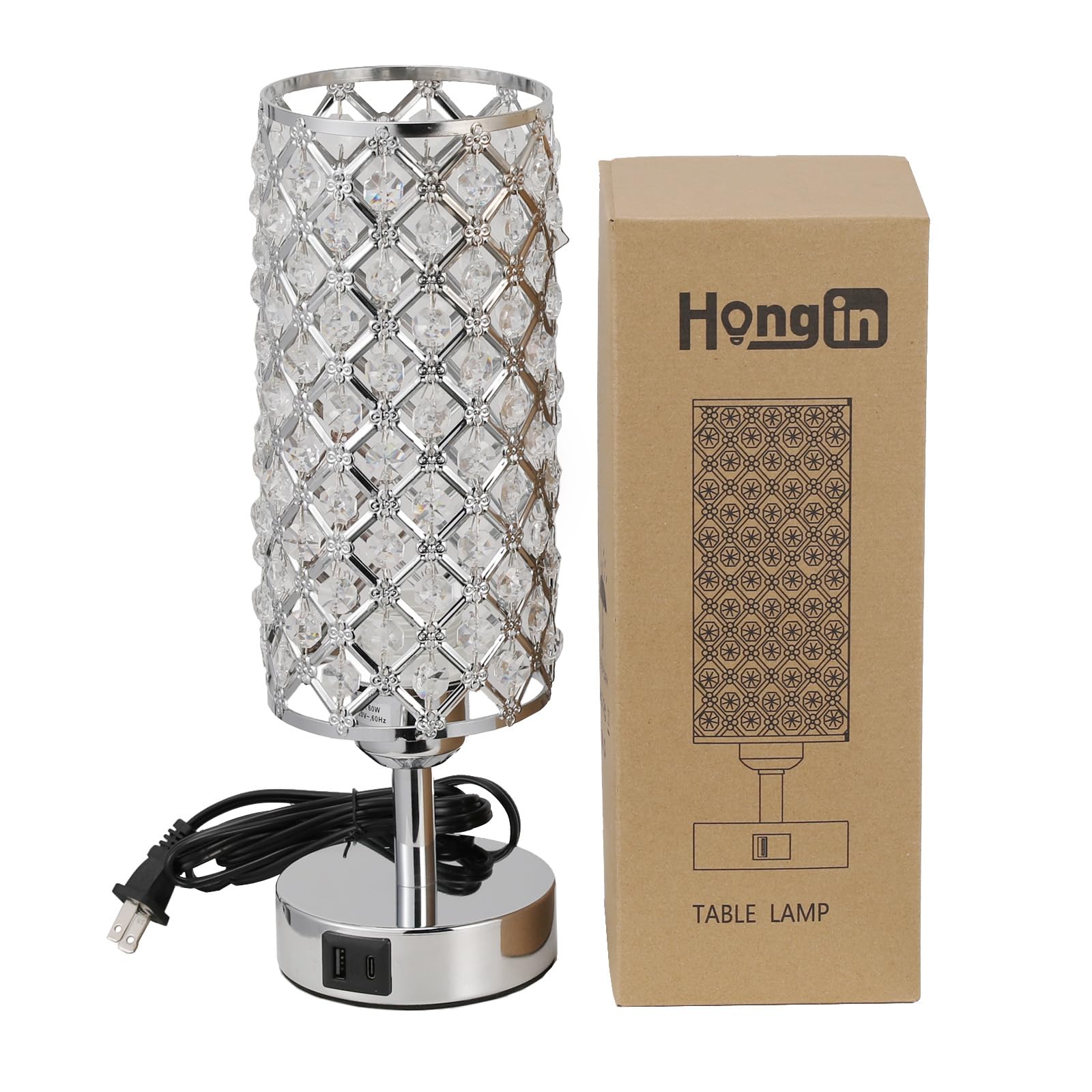 Hong-in Crystal Touch Lamp creates romantic ambience in a bedroom setting