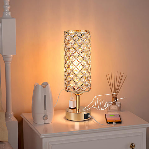 Hong-in Gold Lamps Set 2 included E26 bulb delivering warm light