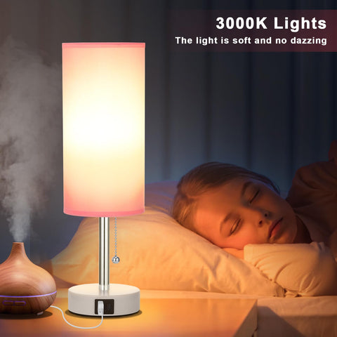 Hong-in Pink Lamp complements modern bedroom décor