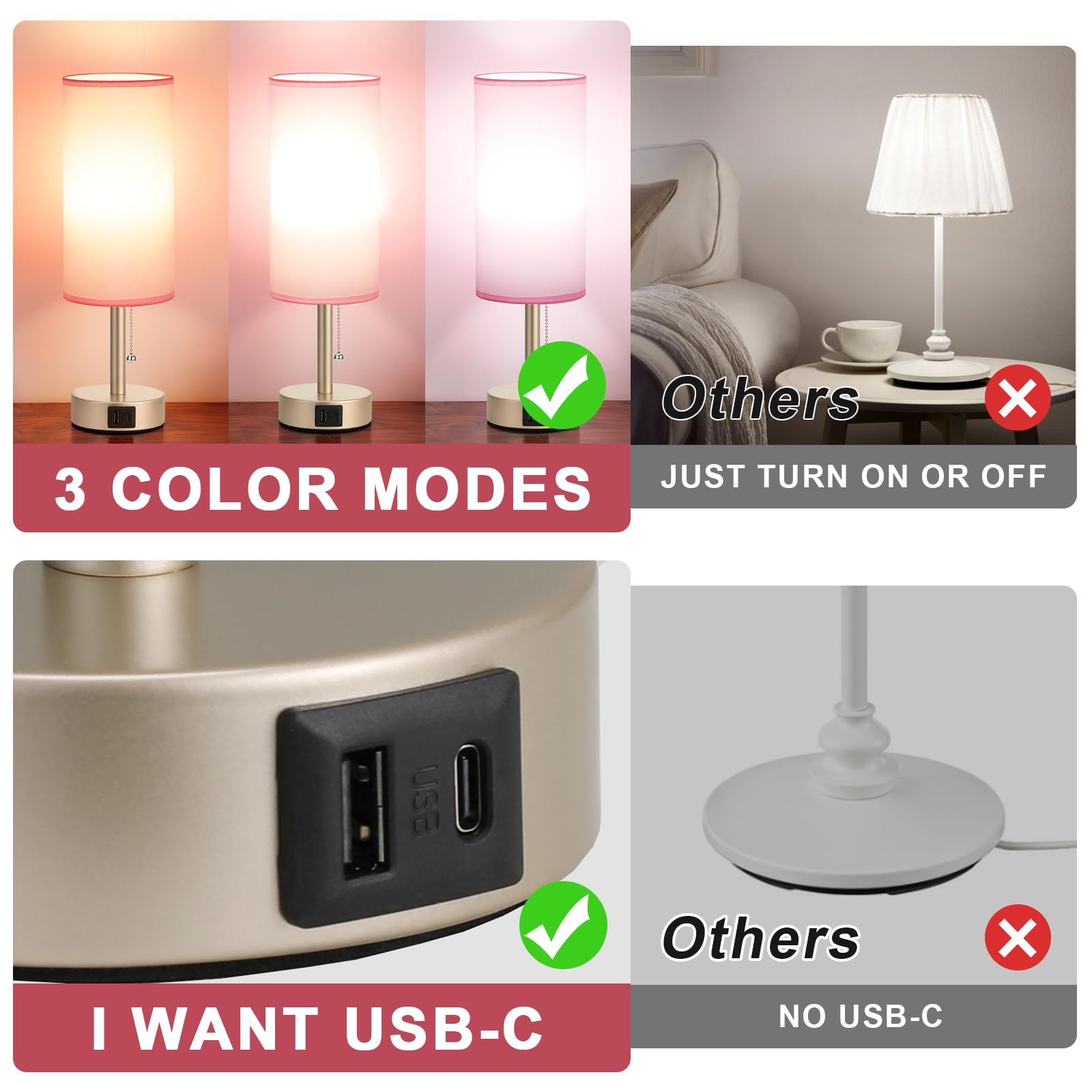 Hong-in pink gold table lamp desk use – ideal for study desks and nightstands