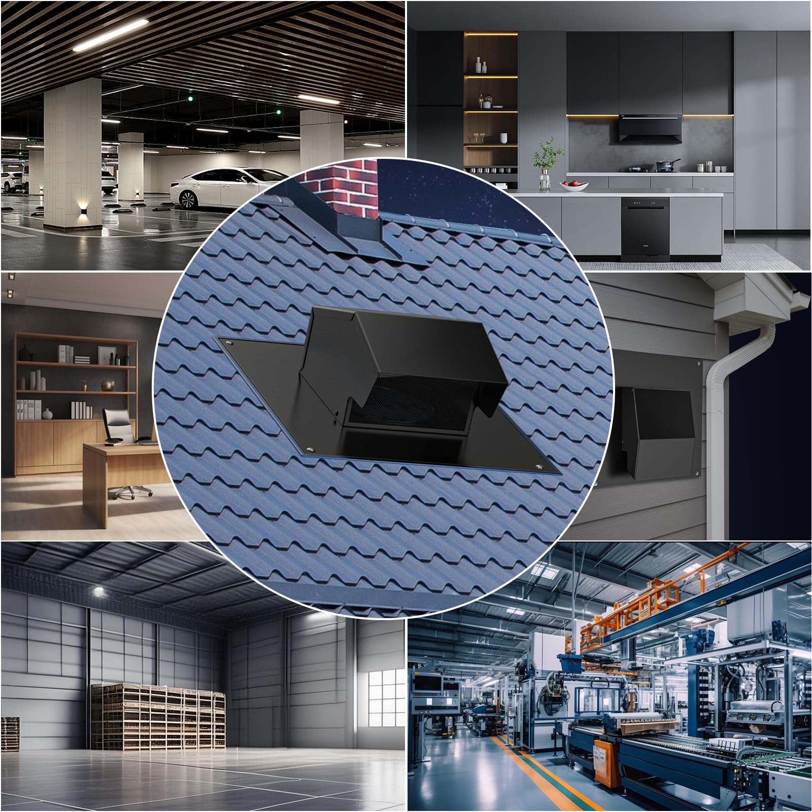 Hon&Guan bathroom exhaust vent cap fits 4-inch duct securely.
