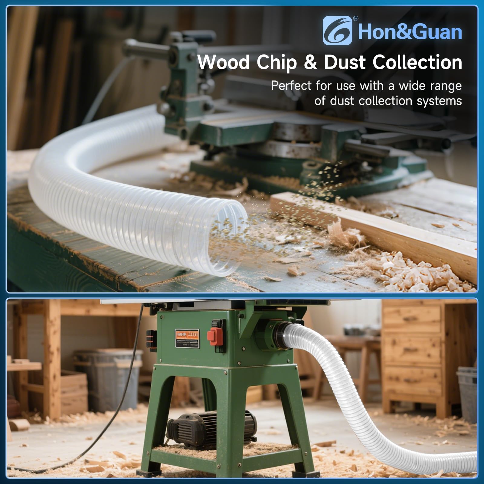 Hon&Guan carbon steel wire hose provides kink resistance during bends.