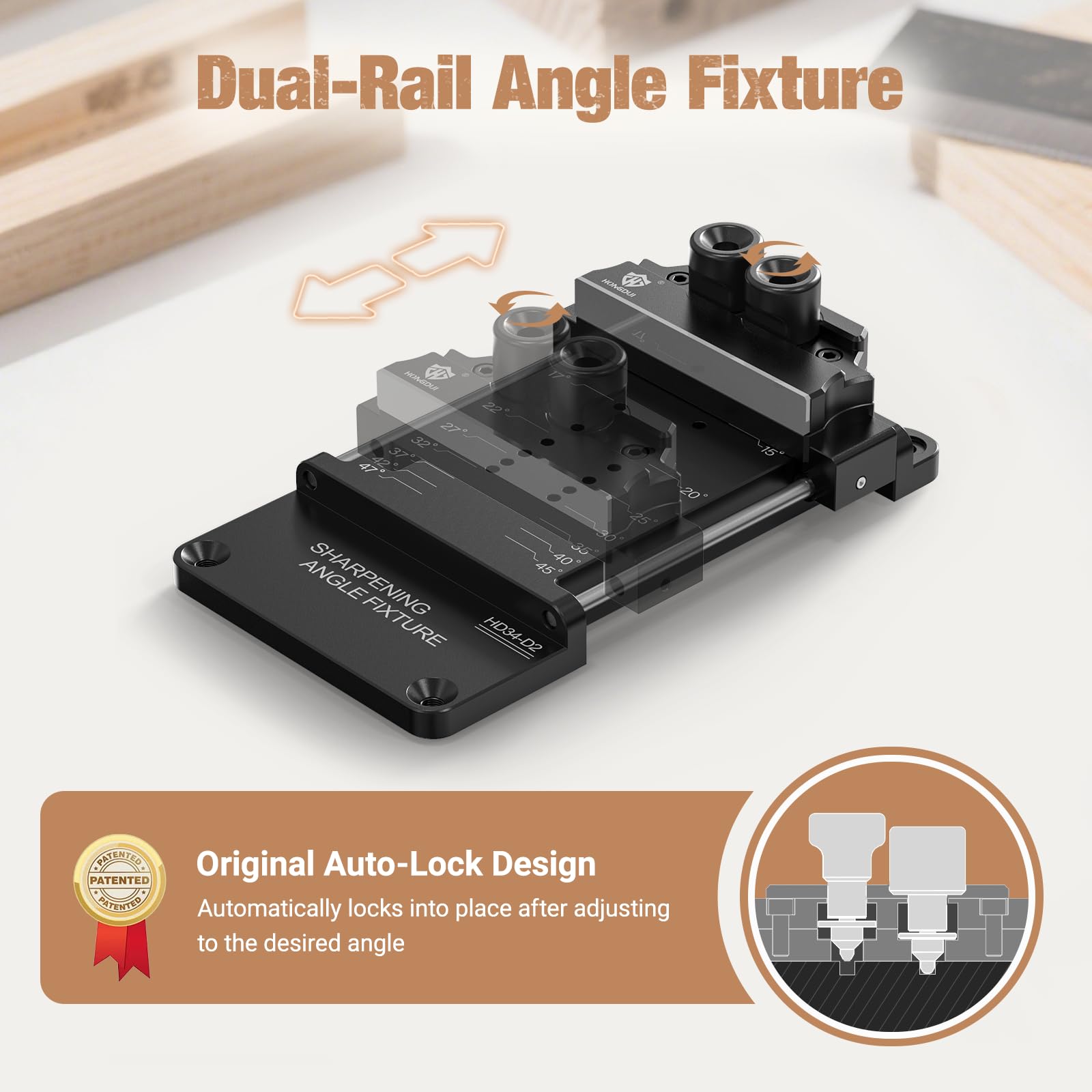 HONGDUI angle fixture auto-lock demonstrating repeatable angle setup