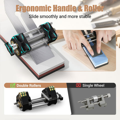 HONGDUI dual brass rollers delivering stable bevels