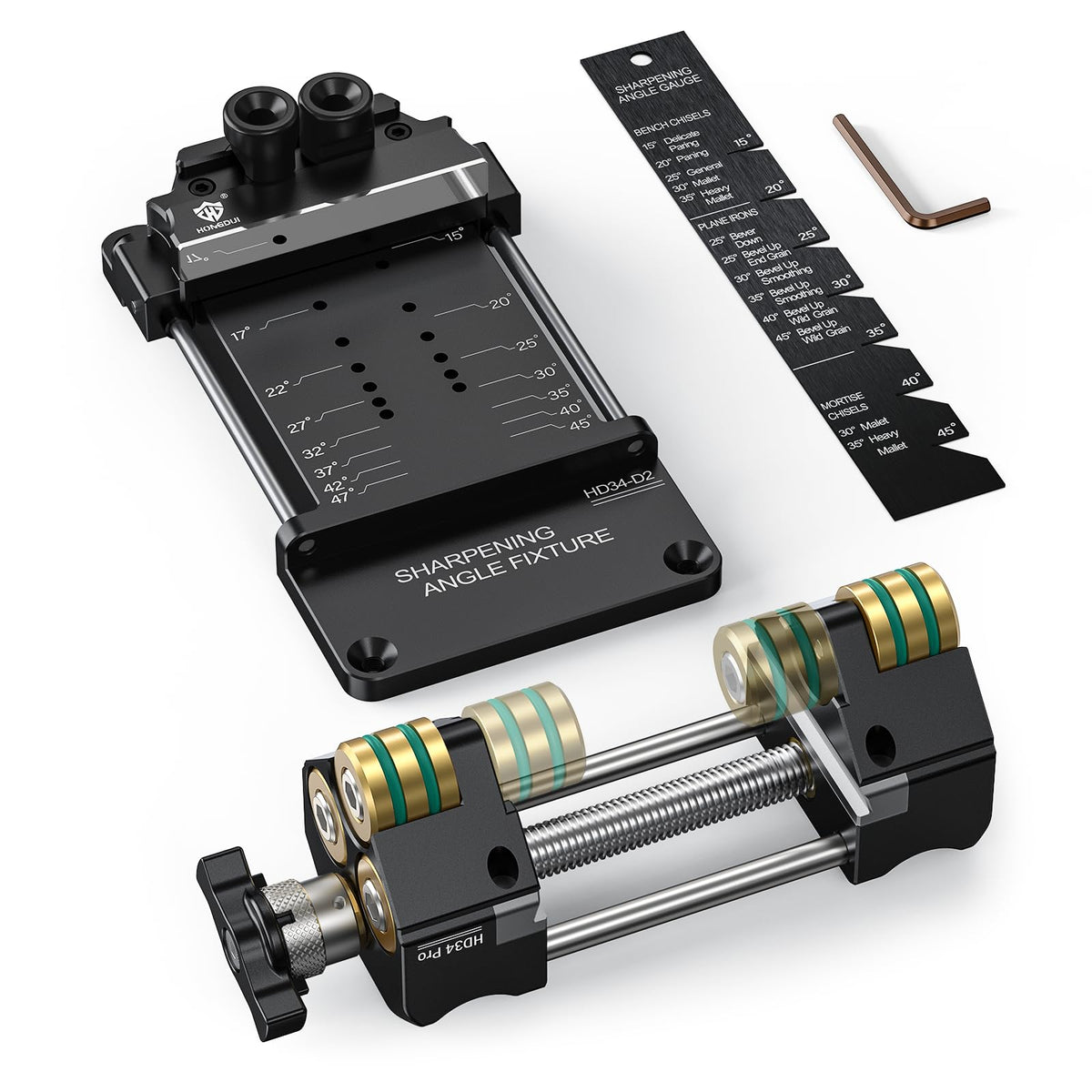 HONGDUI sharpening kit with honing guide for precise bevels in real use