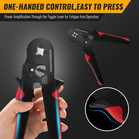HONGEDUOREMI self-adjusting crimping tool ensures consistent connections