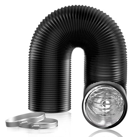 Hon&Guan 8-inch ducting in black blends with equipment and ducts.