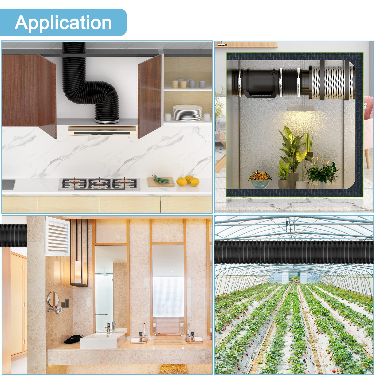 Hon&Guan hvac inline-duct-fan use for kitchens, grow rooms, bathrooms.