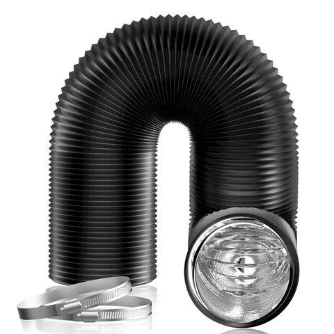 Hon&Guan 3 inch ducting with silencer reduces fan noise for quieter operation.