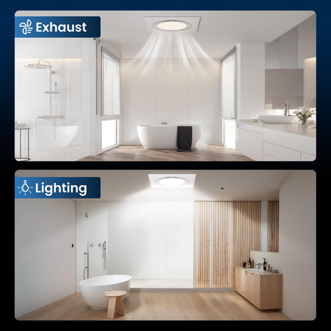 Hon&Guan bath fan light with color temperature options and memory function.