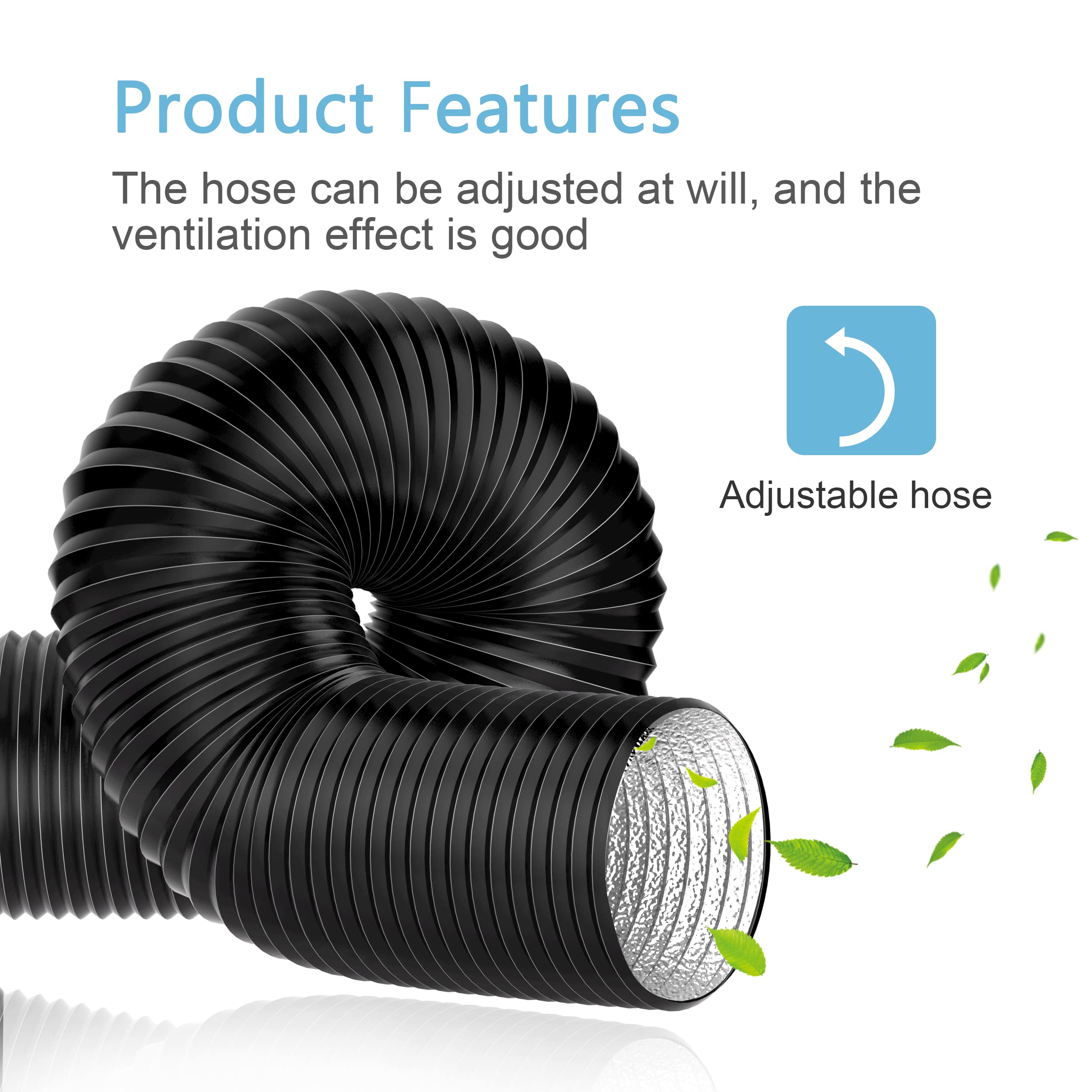 Hon&Guan ducting suitable for HVAC, kitchen exhaust, greenhouses, grow tents, and bathrooms.