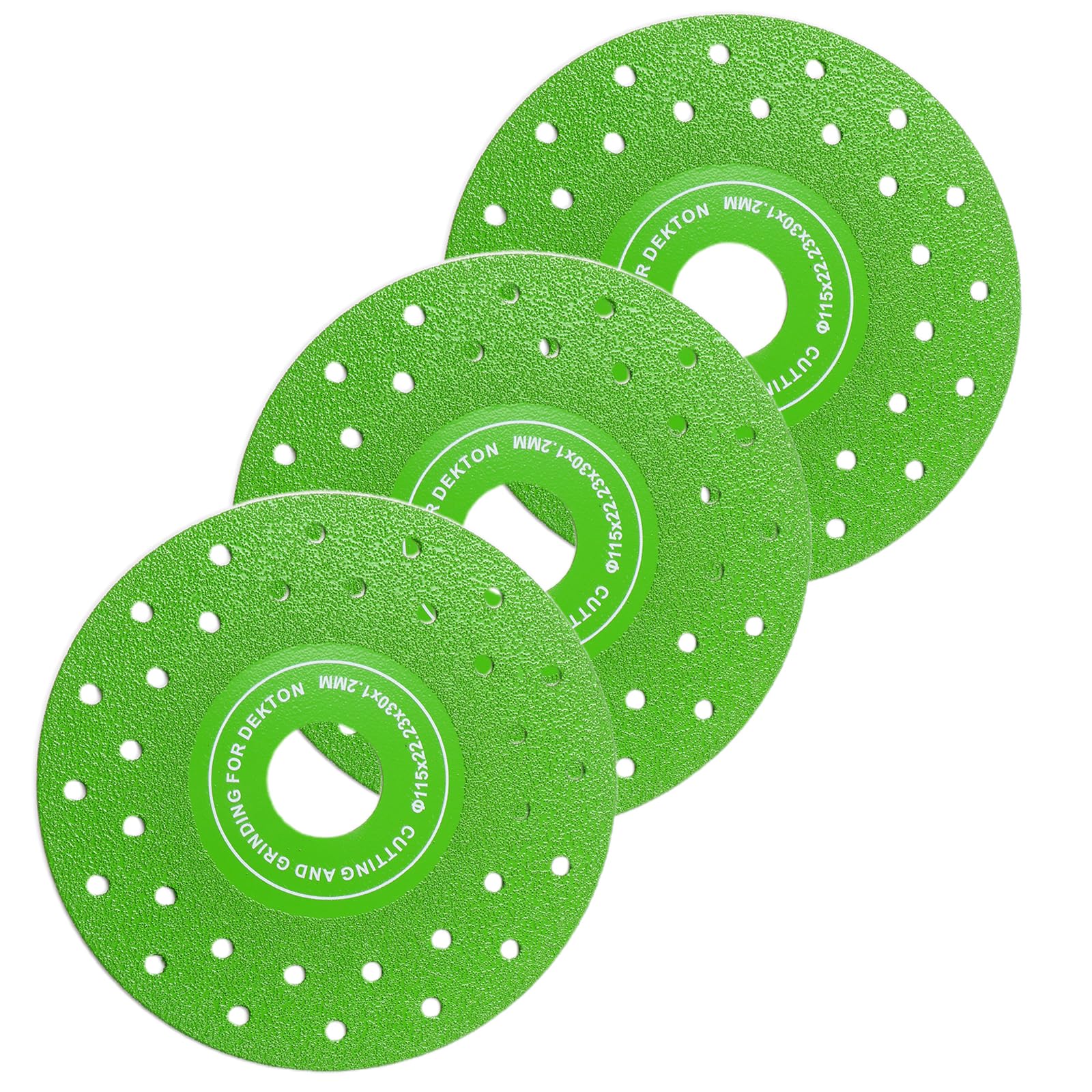 Honkdtyun 3pc ultra-thin diamond disc set in 4.5 inch for precise tile cuts