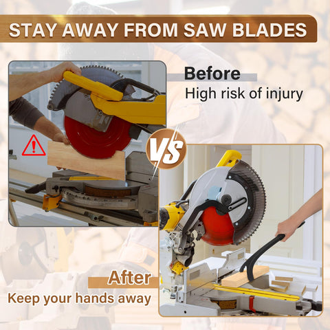 End-design forked ends on the HonL-Fam hold down stick for versatile piece handling.