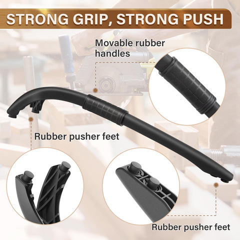 HonL-Fam hold down stick features non-slip feet to stabilize wood from a distance.