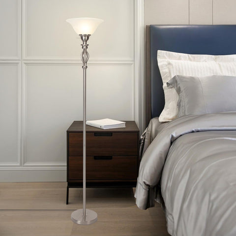Living room and bedroom versatility with HonoDing torchiere floor lamp.