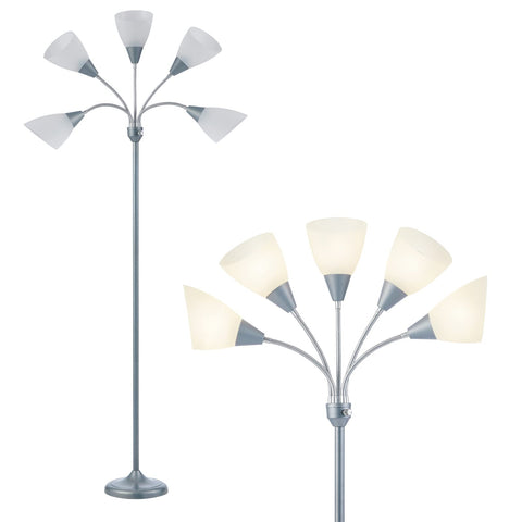 HonoDing Medusa 5-heads floor lamp provides versatile overhead lighting for living spaces.