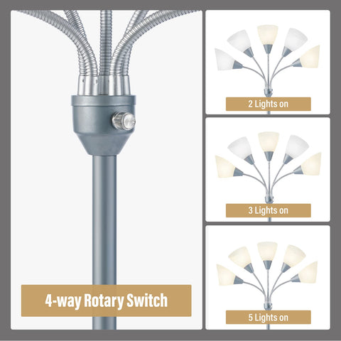 HonoDing Medusa supports standard E26 A19 bulbs for versatile use.
