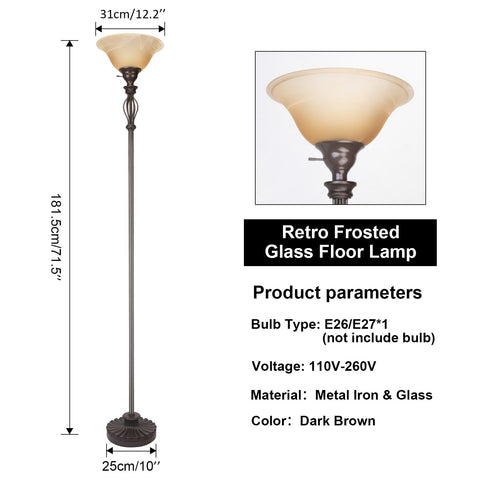 Honoding 71.5-inch tall design creates a dramatic lighting feature in rooms.