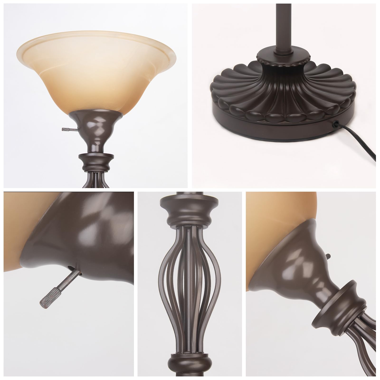 Honoding lamp uses 3-way bulb options for flexible brightness control.