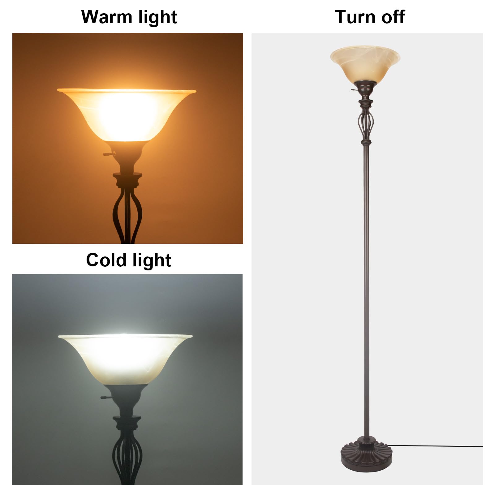 Honoding alabaster glass bowl shade diffuses a soft amber glow for evenings.