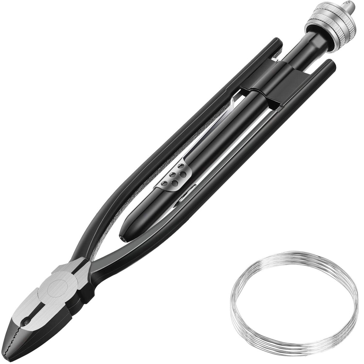 Honoson 9-inch safety wire pliers demonstrating twist capability for maintenance tasks