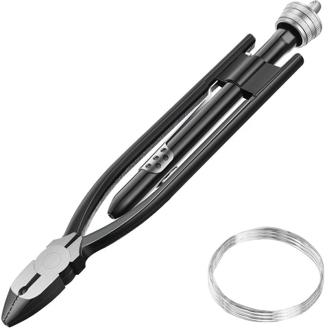 Honoson 9-inch safety wire pliers demonstrating twist capability for maintenance tasks
