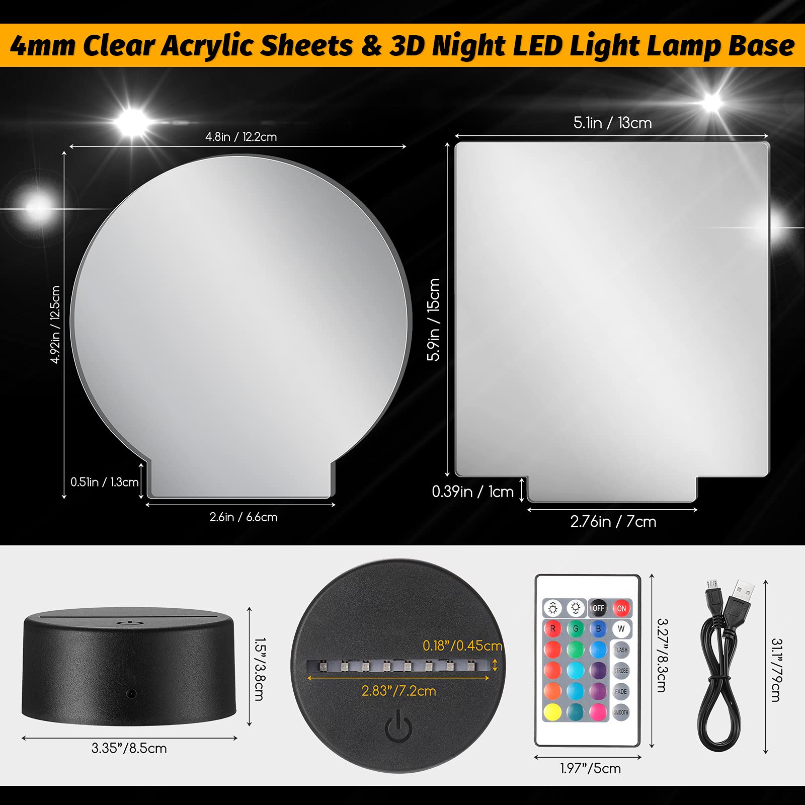 Honoson clear round acrylic sheet highlighting engraved designs with clarity