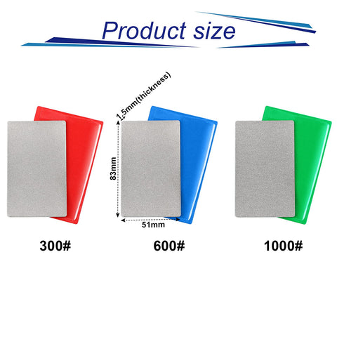 Honoson credit-card diamond sharpener 600 mesh for refined edging.