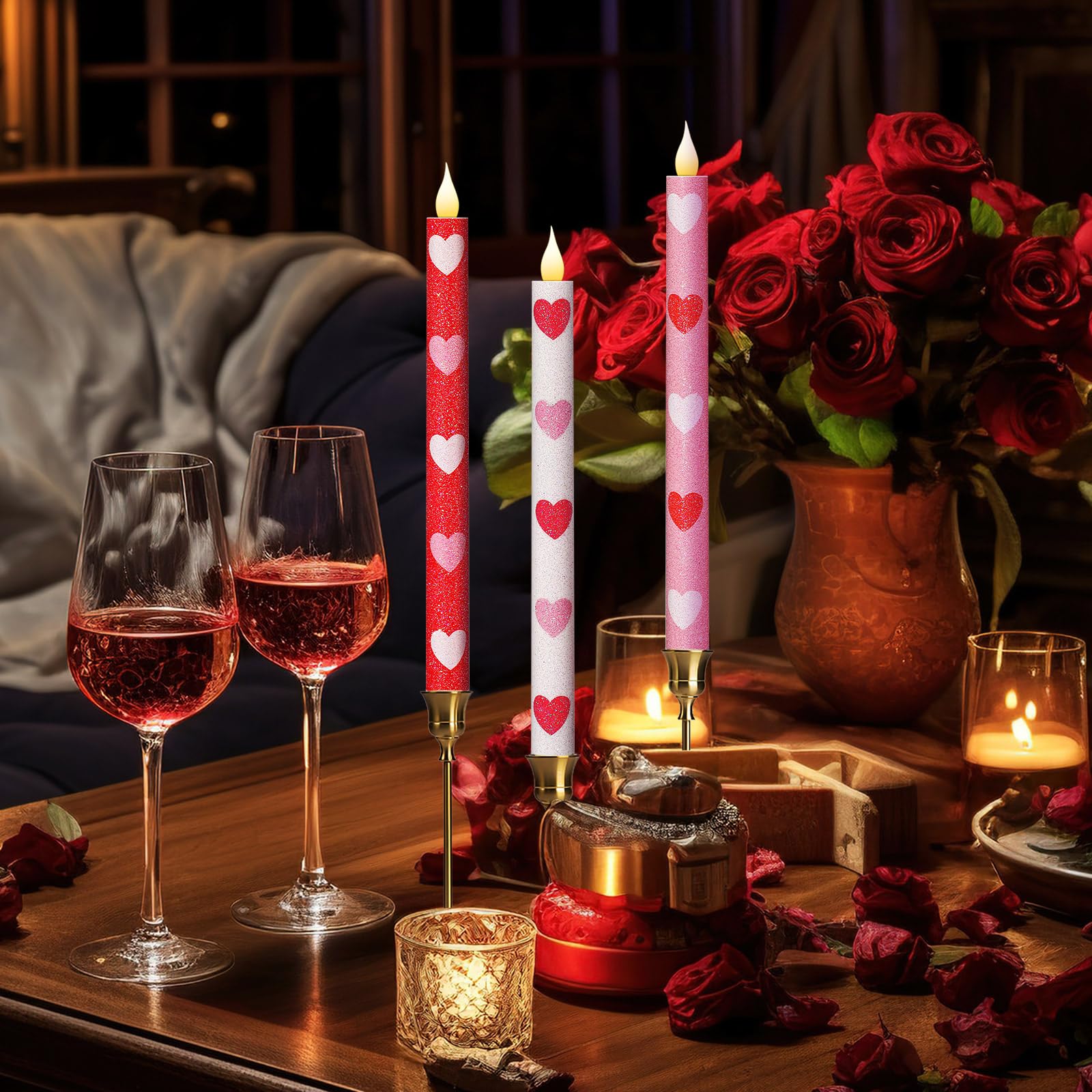 Honoson battery-operated glitter candle offers safe, long-lasting glow