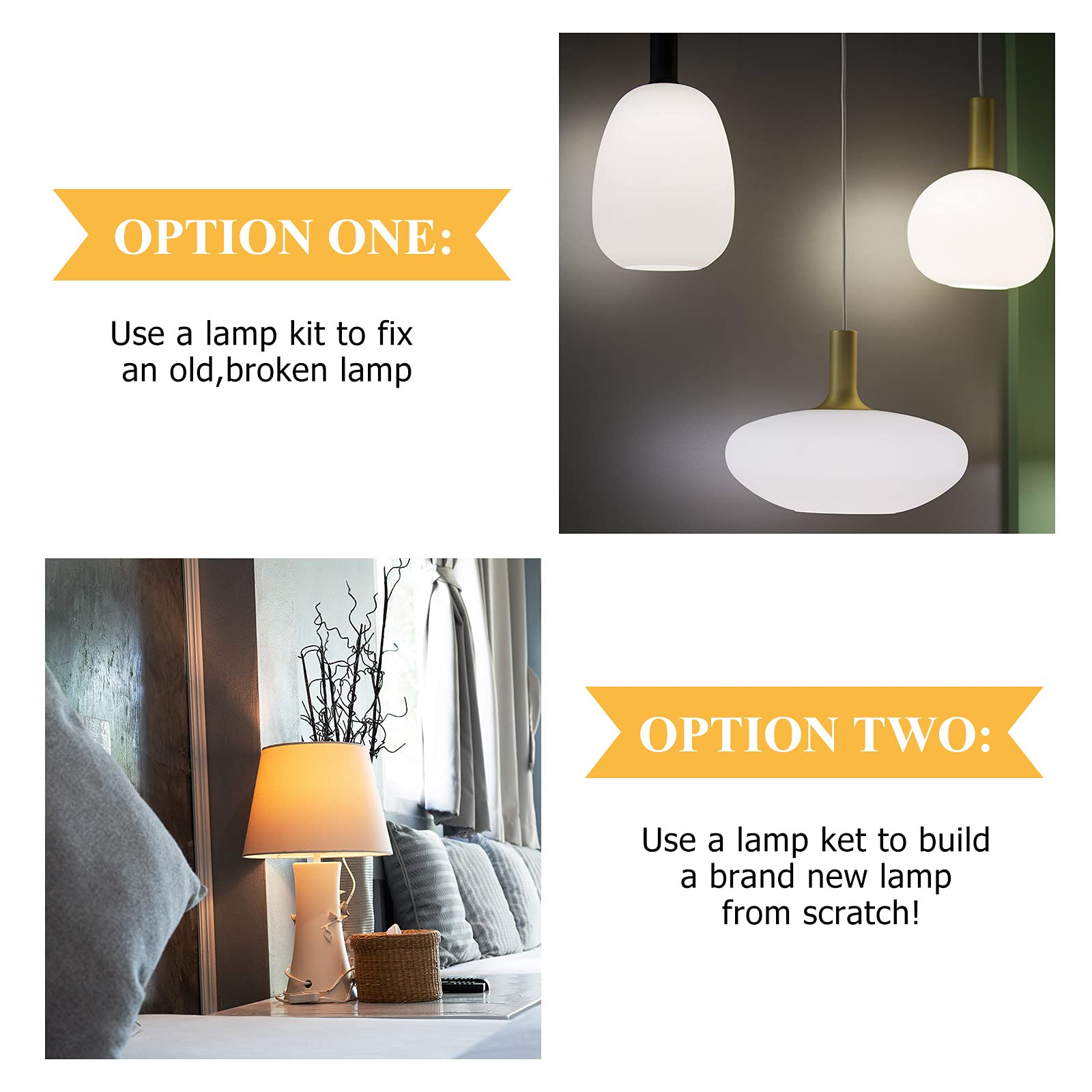 Honoson lamp repair kit 3 way socket for versatile lighting options.
