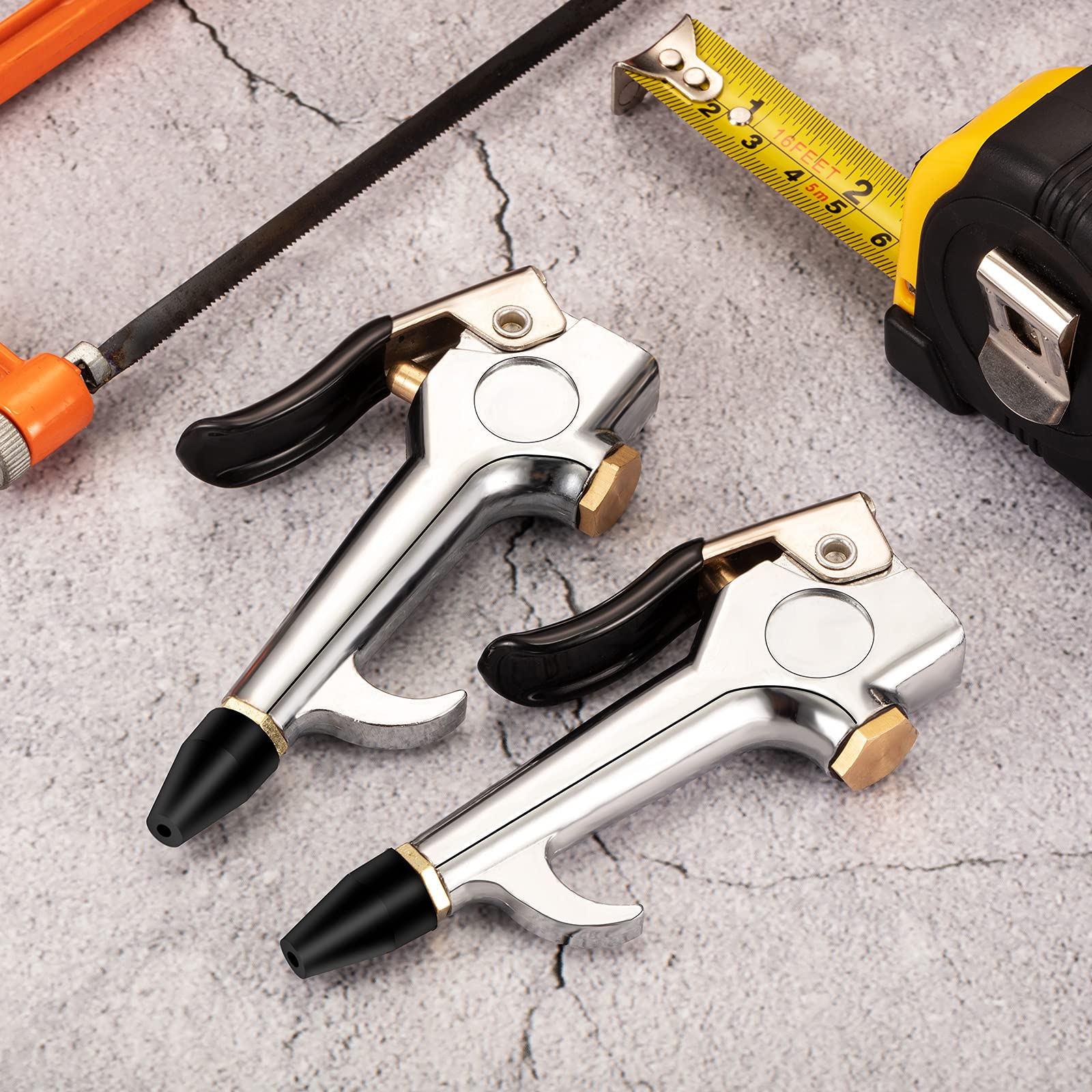 Rubber safety tips reduce risk of scratches on delicate surfaces.