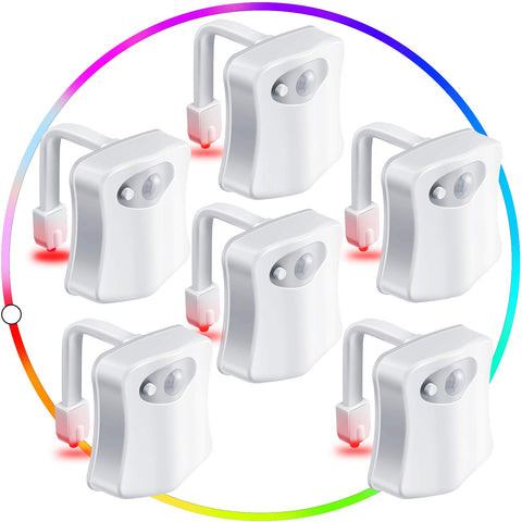 Honoson toilet night light 6-pack front view for safe nighttime use