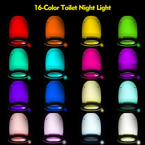 Honoson motion sensor toilet light shows when movement detected, auto-on