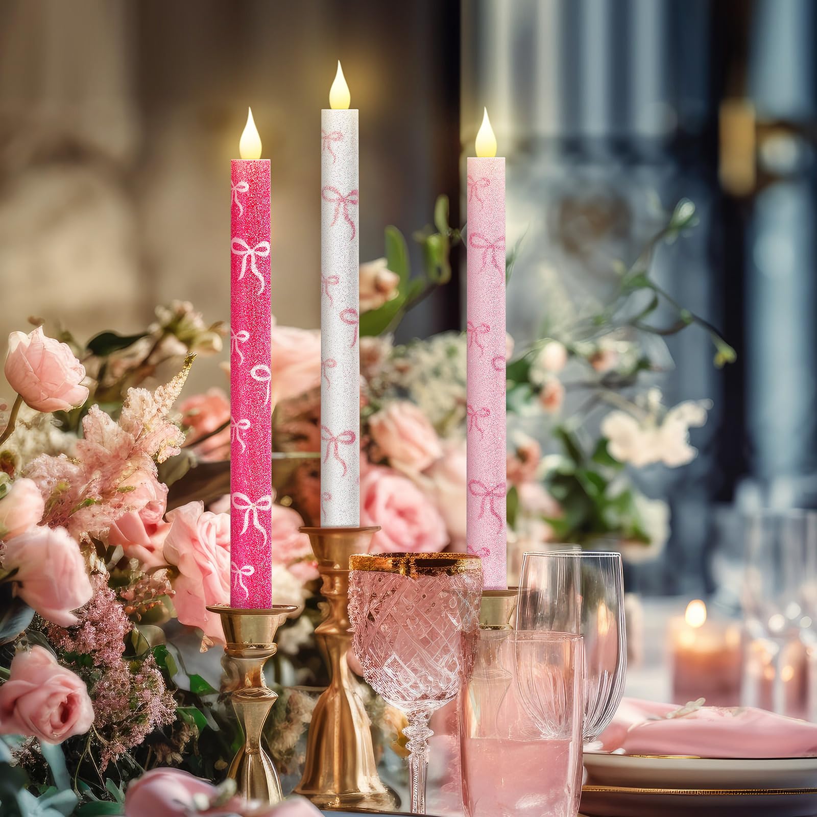 Honoson candles used as wedding decor for an elegant glow.