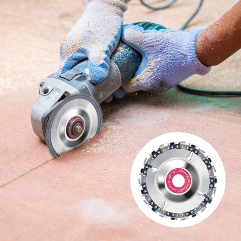 Honoson discs shaping curved wood surfaces to create smooth contours.