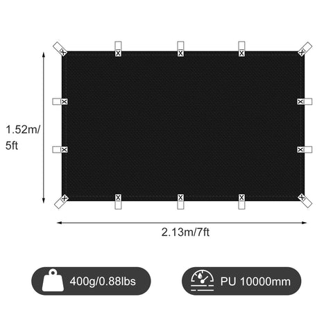 Honsaifau lightweight tarp enables easy camping setup and quick shade.