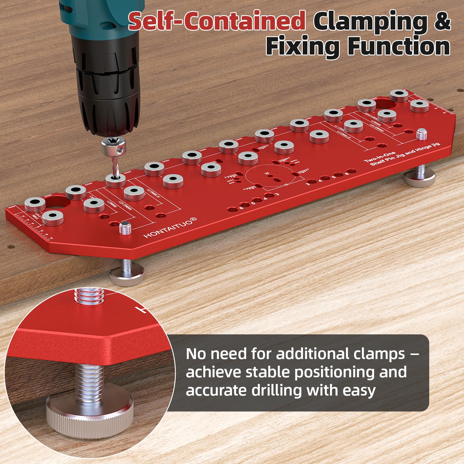HONTAITUO jig highlights concealed hinge compatibility and hardware included